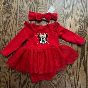 Disney Red Minnie Mouse Onsie Dress for Infant